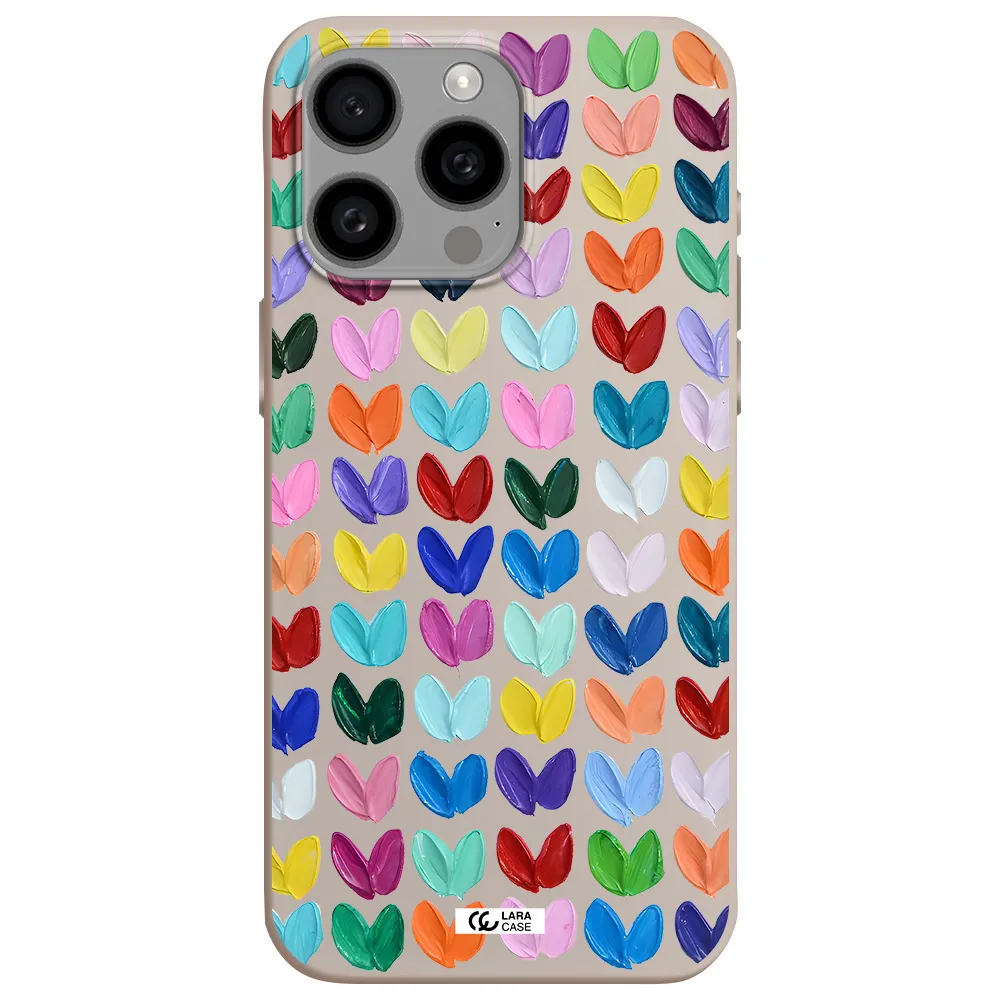 a close up of a color palette Apple Iphone 15 Pro max Silicone Stone Case