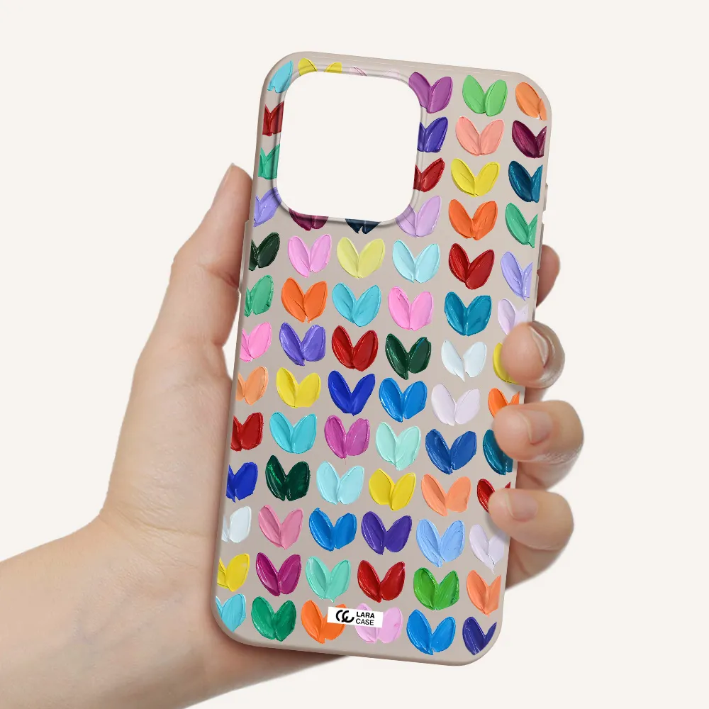 a close up of a color palette Apple Iphone 15 Pro max Silicone Stone Case