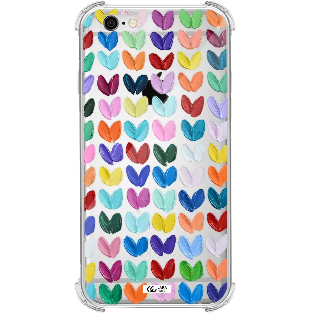 a close up of a color palette Apple iPhone 6 Clear PC Case