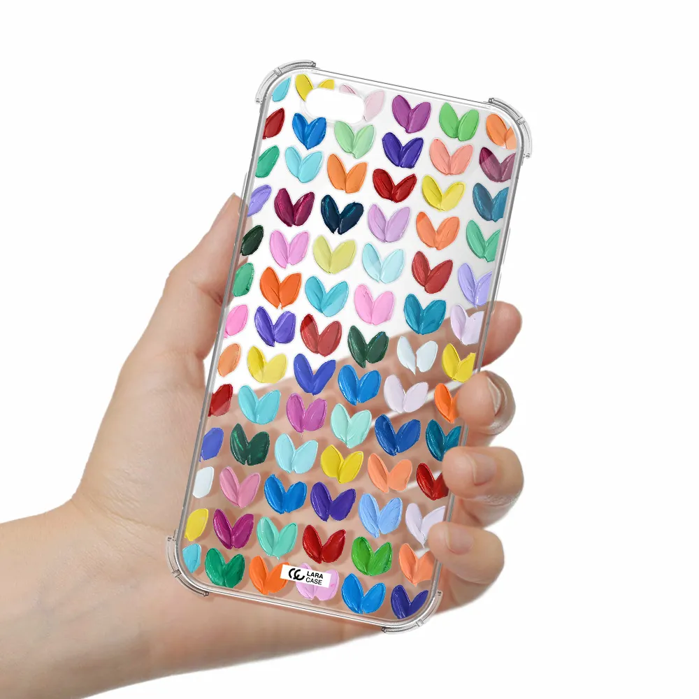 a close up of a color palette Apple iPhone 6 Clear PC Case