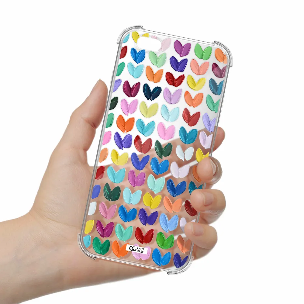 a close up of a color palette Apple iPhone 6 plus Clear PC Case