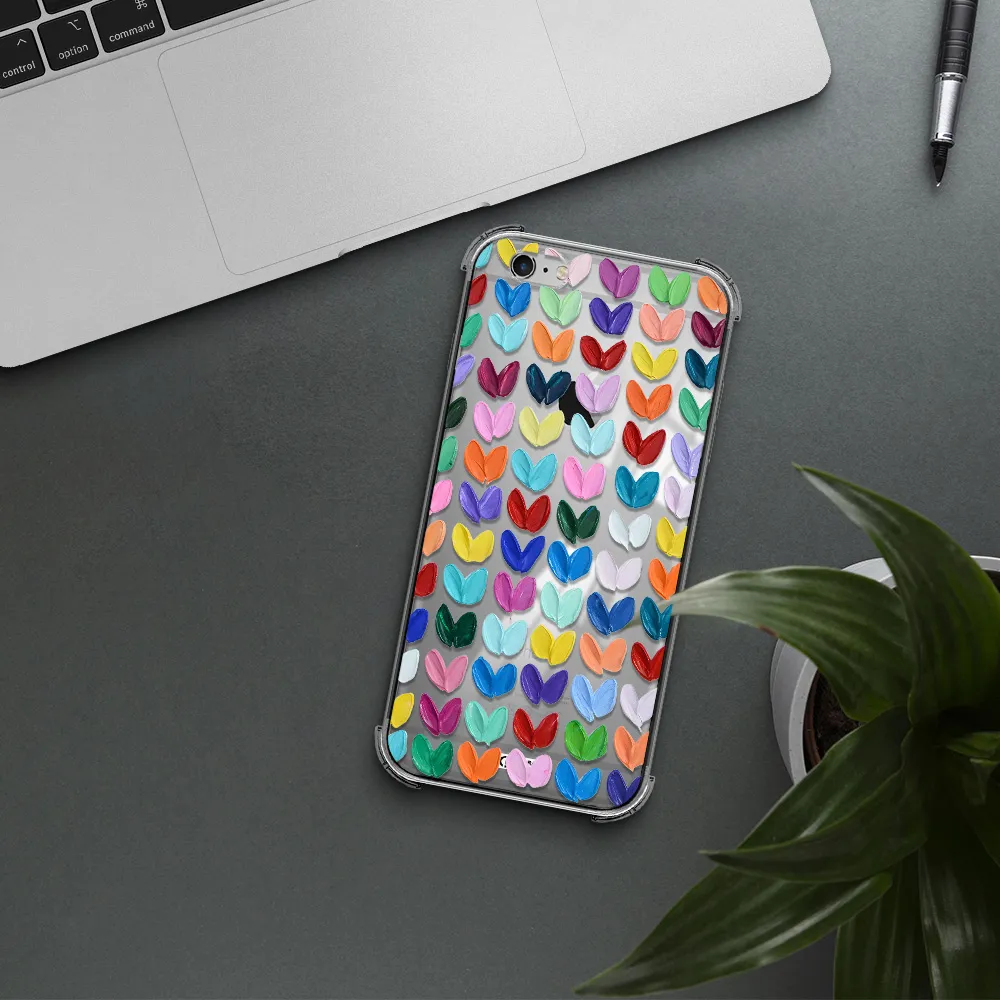 a close up of a color palette Apple iPhone 6 plus Clear PC Case