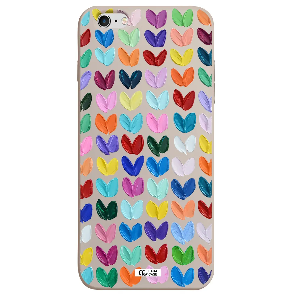 a close up of a color palette Apple iPhone 6 plus Silicone Stone Case