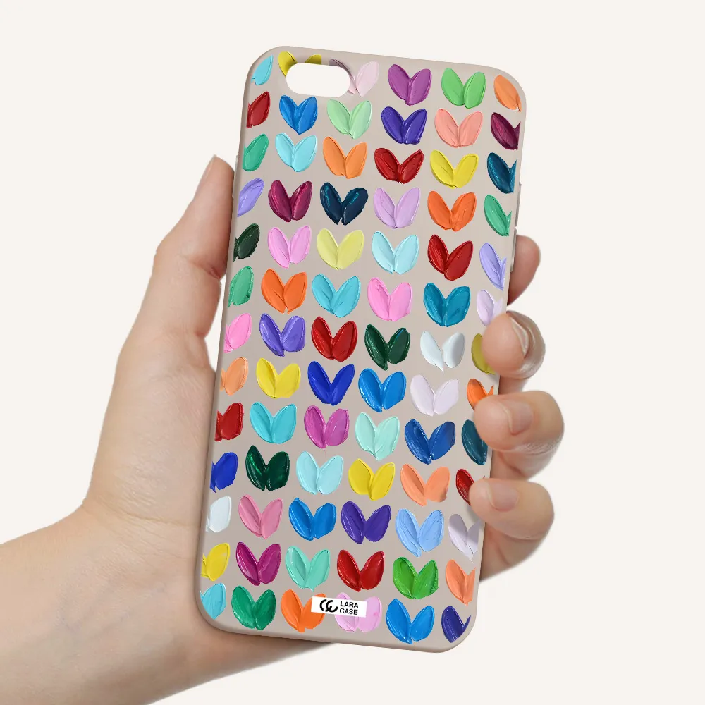 a close up of a color palette Apple iPhone 6 plus Silicone Stone Case