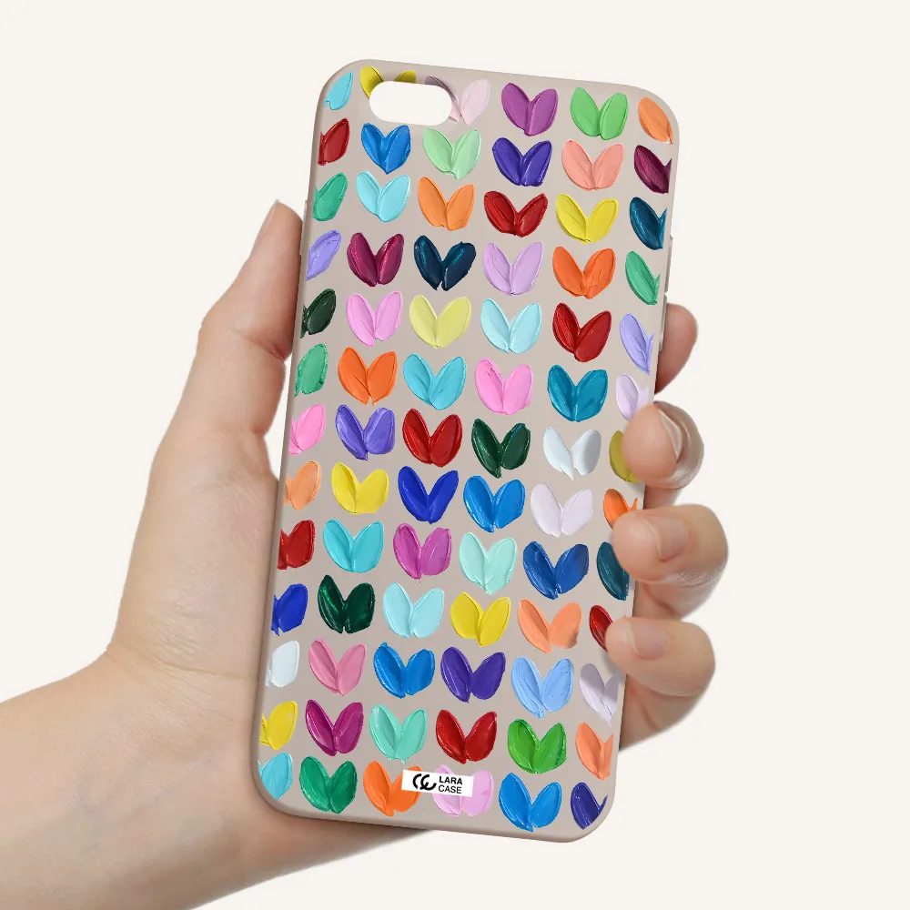 a close up of a color palette Apple iPhone 6 s plus Silicone Stone Case