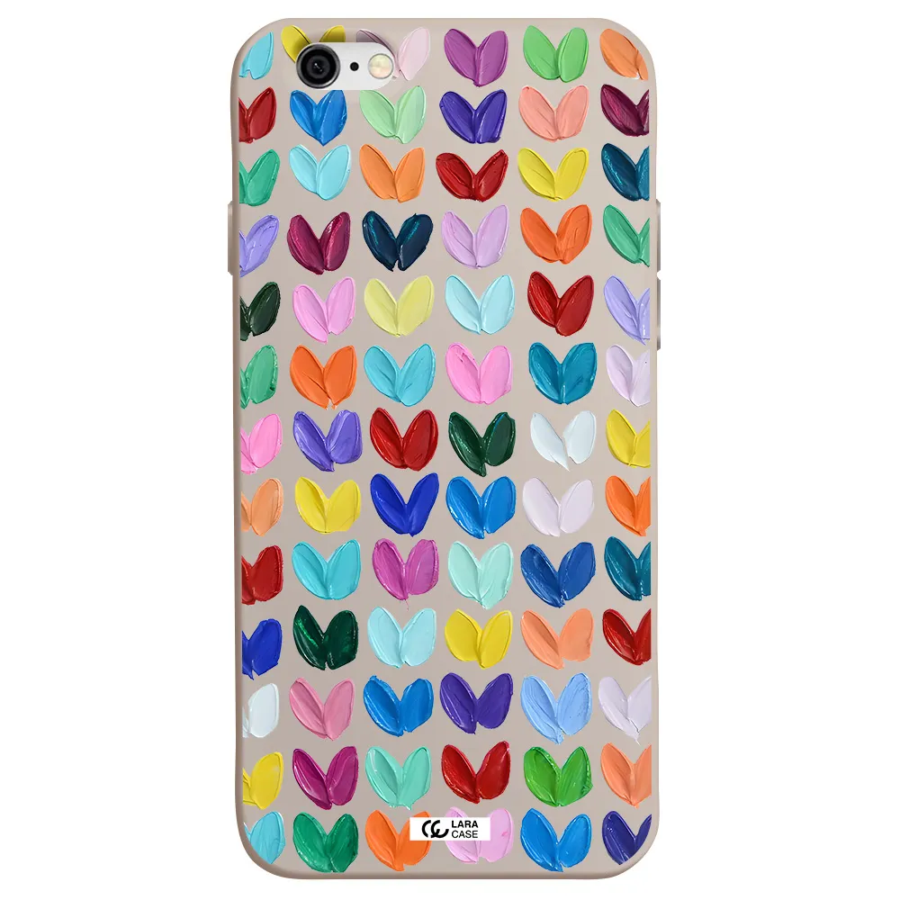 a close up of a color palette Apple iPhone 6 Silicone Stone Case