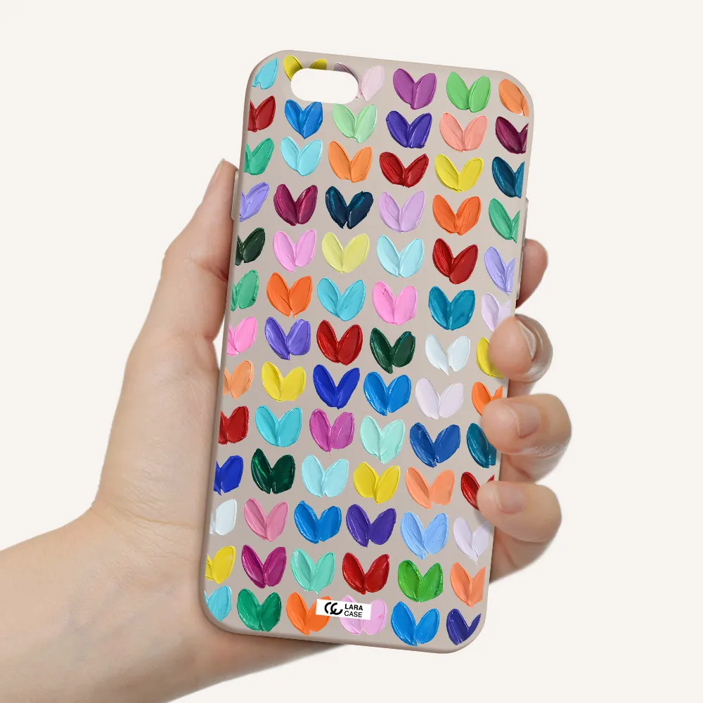a close up of a color palette Apple iPhone 6 Silicone Stone Case