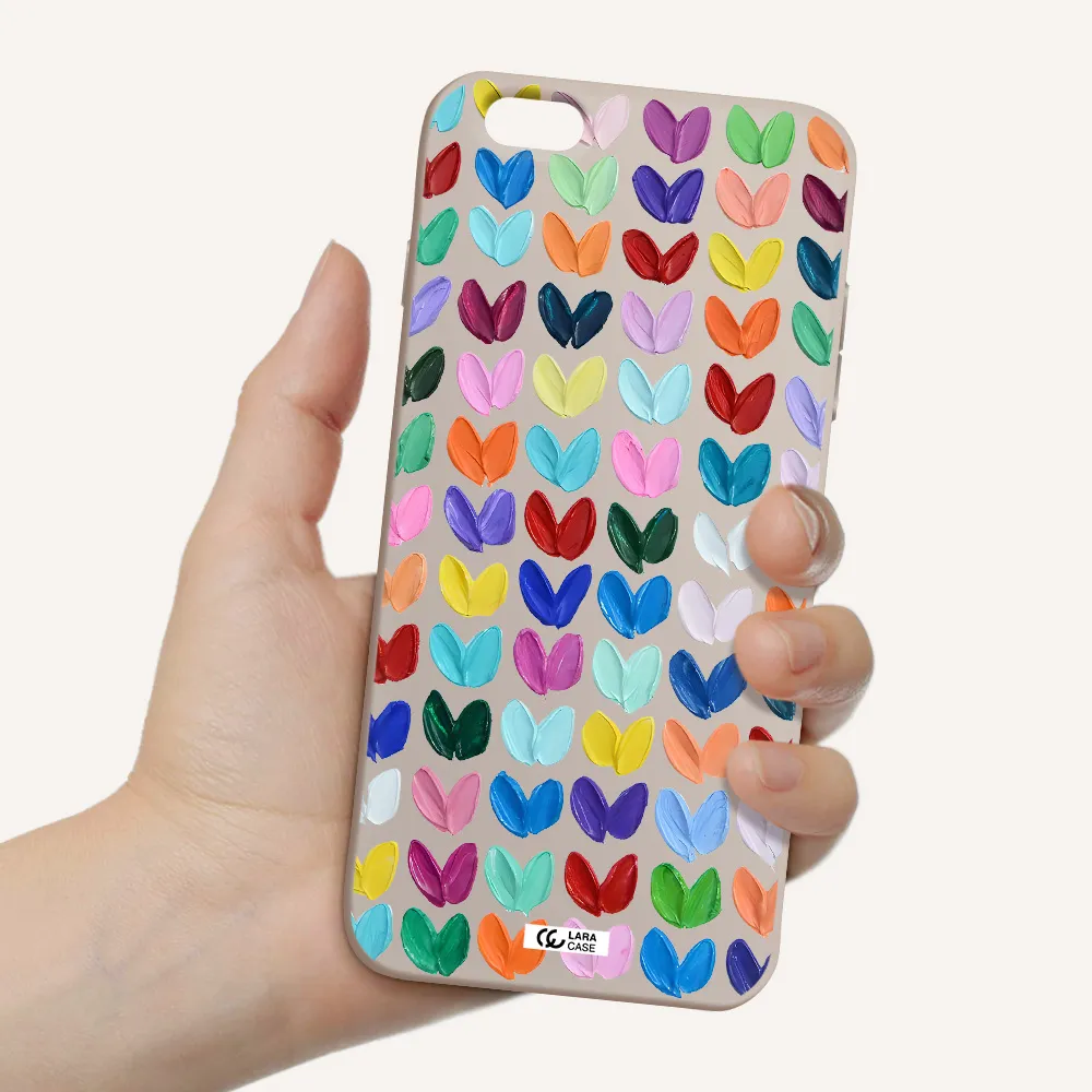 a close up of a color palette Apple iPhone 6S Silicone Stone Case