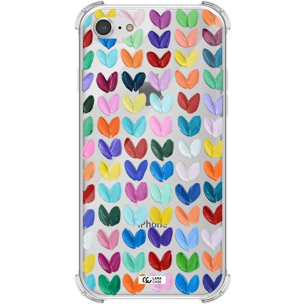 a close up of a color palette Apple iPhone 7 Clear PC Case