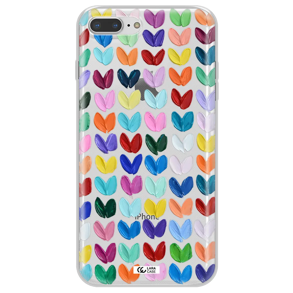 A Close Up Of A Color Palette Apple Iphone 7 Plus Clear Tpu Case