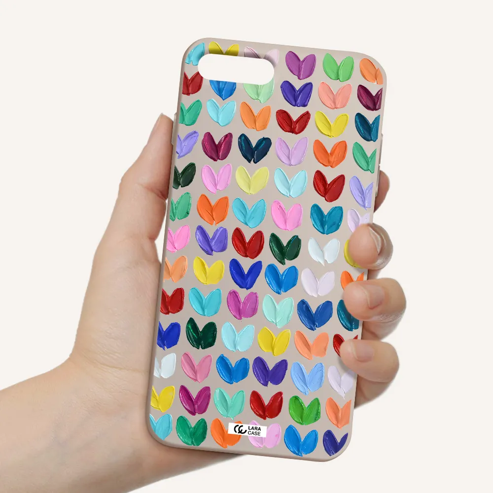 a close up of a color palette Apple iPhone 7 plus Silicone Stone Case