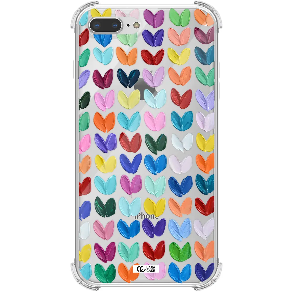 a close up of a color palette Apple iPhone 8 plus Clear PC Case