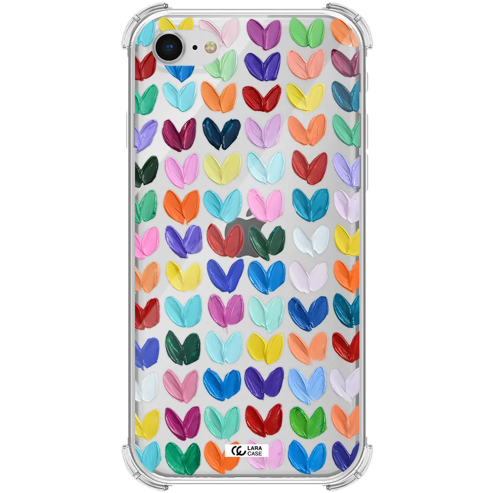 a close up of a color palette Apple iPhone se 2020 Clear PC Case
