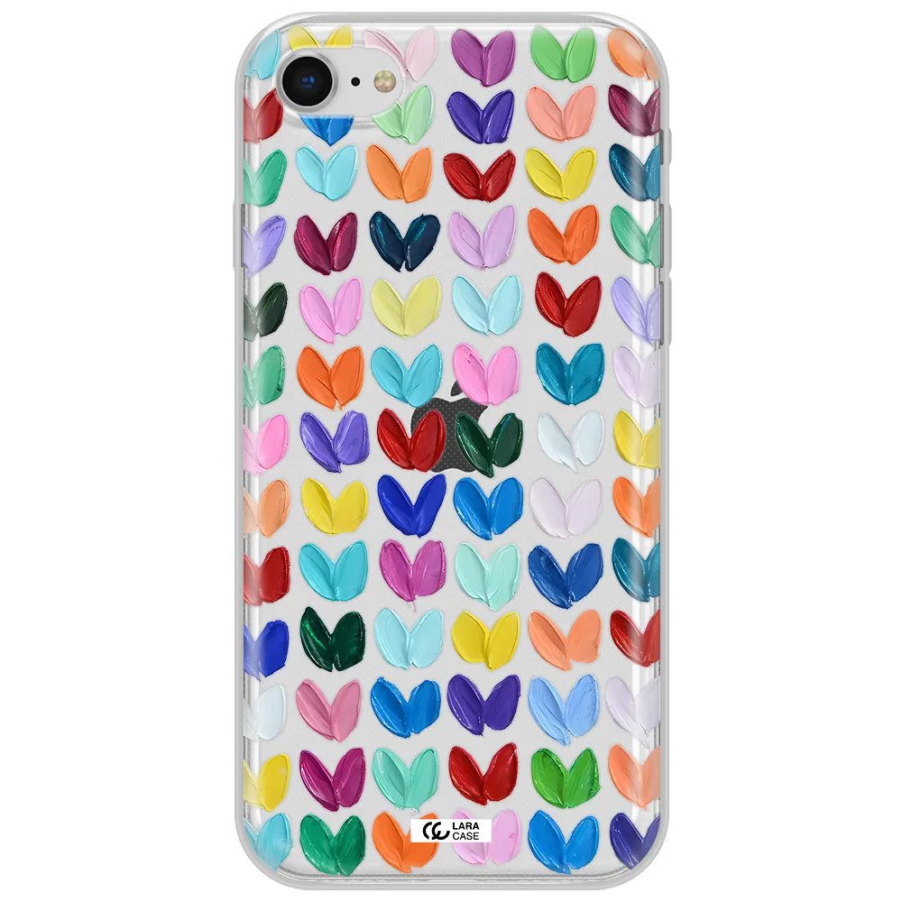 A Close Up Of A Color Palette Apple Iphone Se 2020 Clear Tpu Case