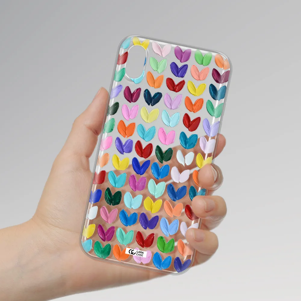 A Close Up Of A Color Palette Apple Iphone Xr Clear Tpu Case