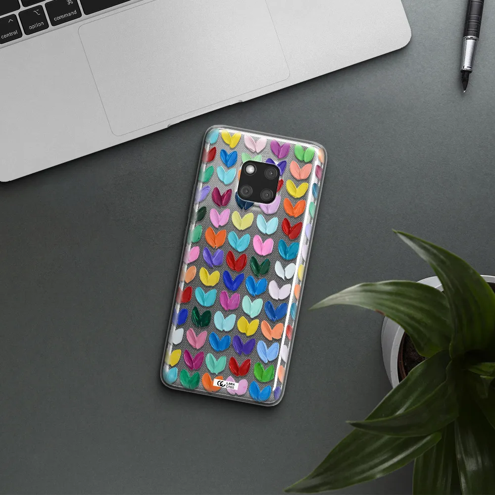 A Close Up Of A Color Palette Huawei Mate 20 Pro Clear Tpu Case