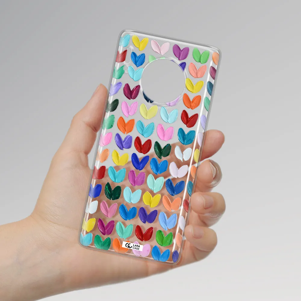 A Close Up Of A Color Palette Huawei Mate 30 Pro Clear Tpu Case