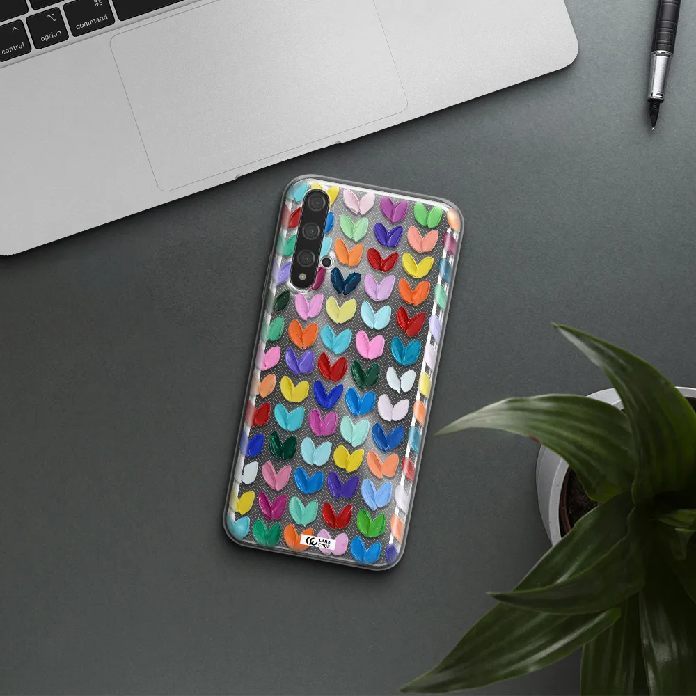 A Close Up Of A Color Palette Huawei Nova 5T Clear Tpu Case