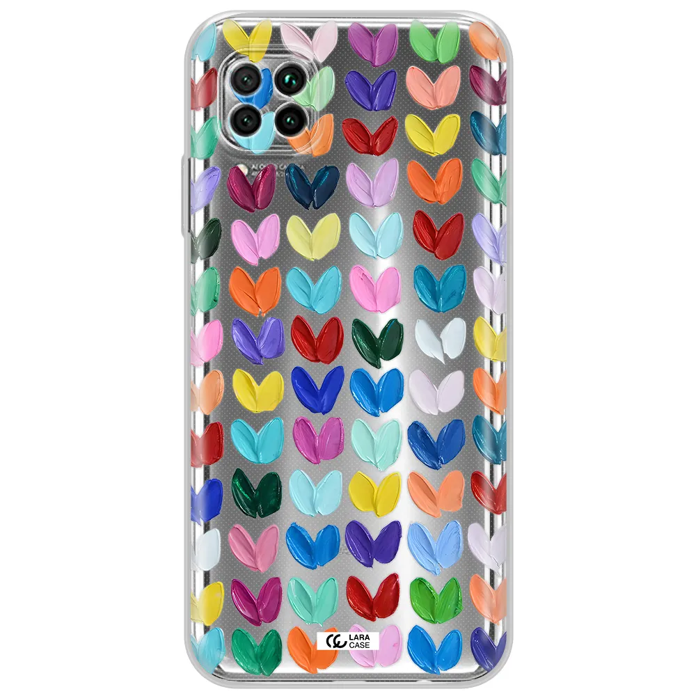 A Close Up Of A Color Palette Huawei Nova 7I Clear Tpu Case