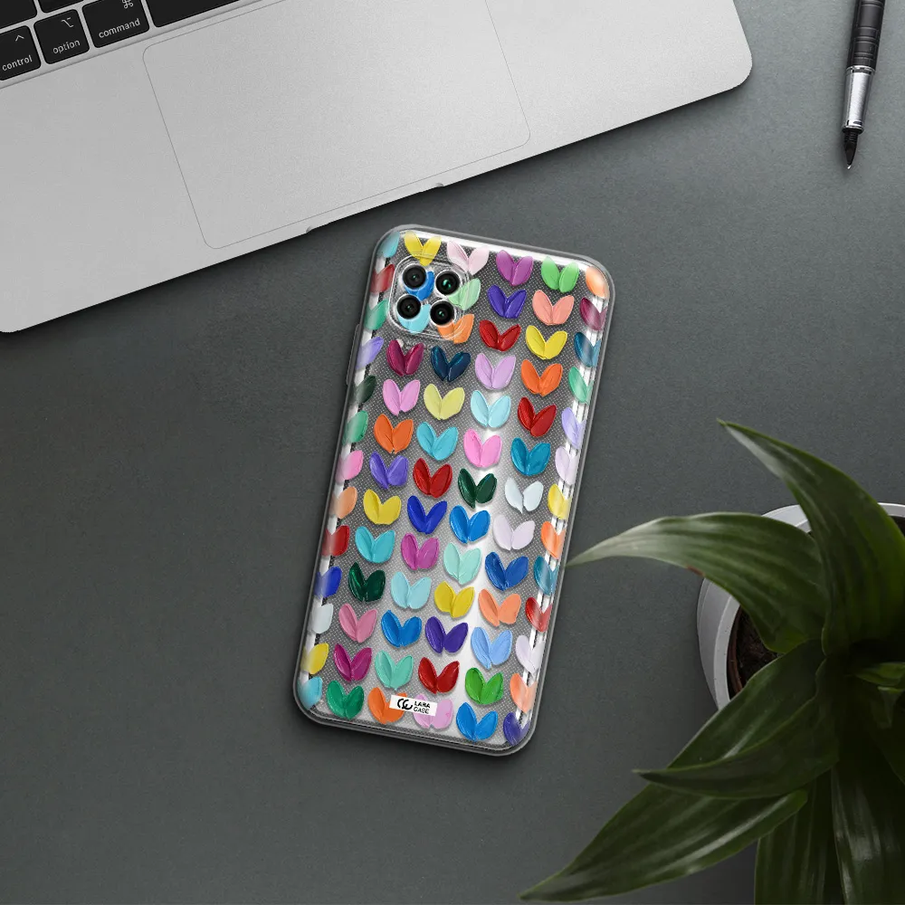 A Close Up Of A Color Palette Huawei Nova 7I Clear Tpu Case