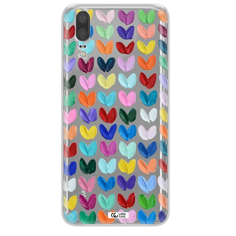 A Close Up Of A Color Palette Huawei P20 Clear Tpu Case