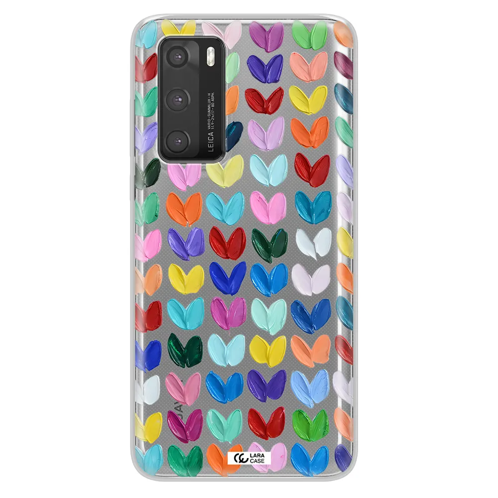 A Close Up Of A Color Palette Huawei P40 Clear Tpu Case
