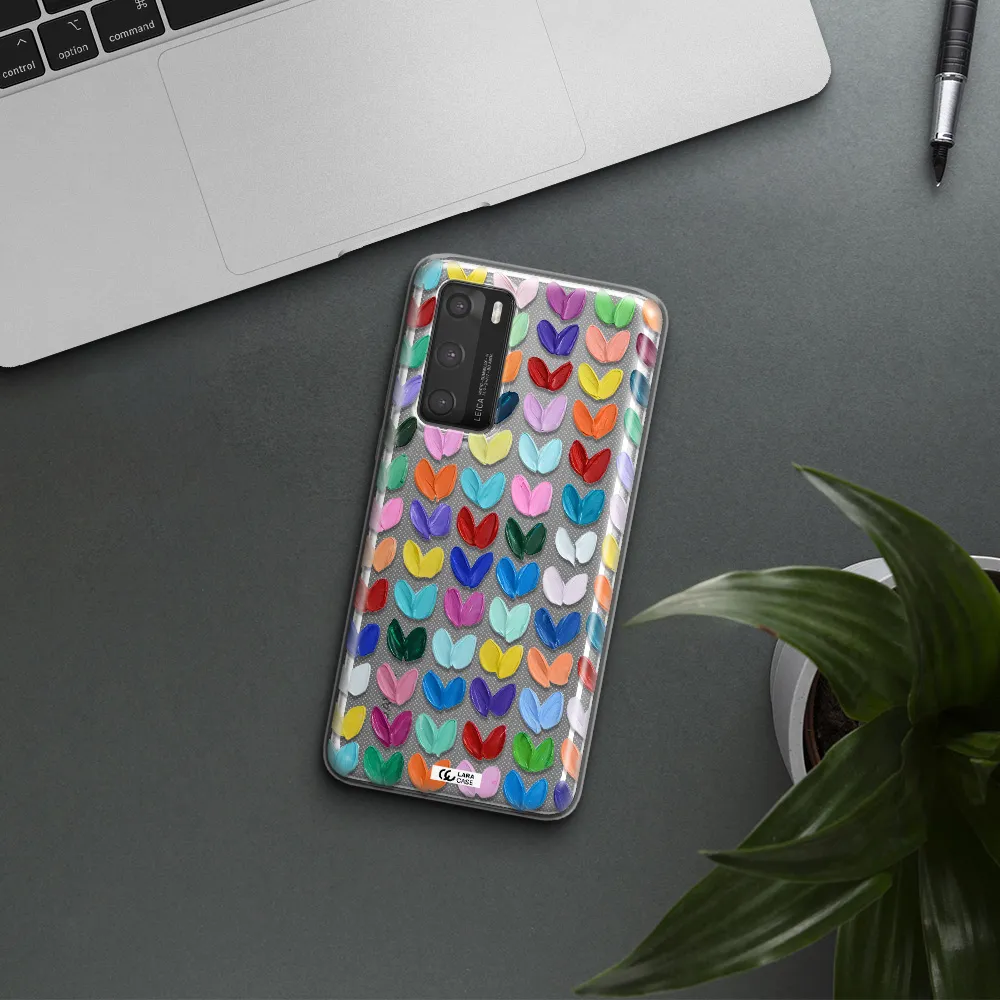 A Close Up Of A Color Palette Huawei P40 Clear Tpu Case