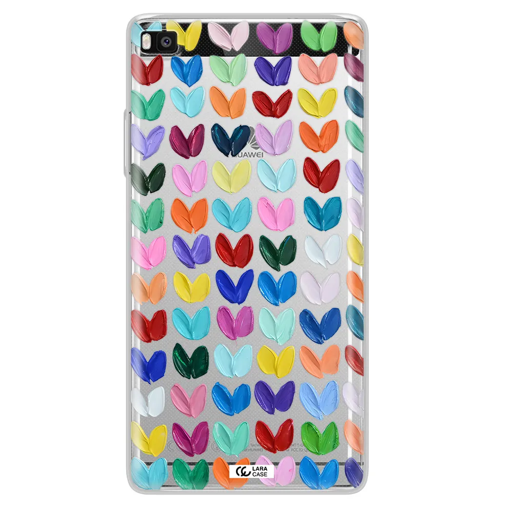 A Close Up Of A Color Palette Huawei P8 Clear Tpu Case