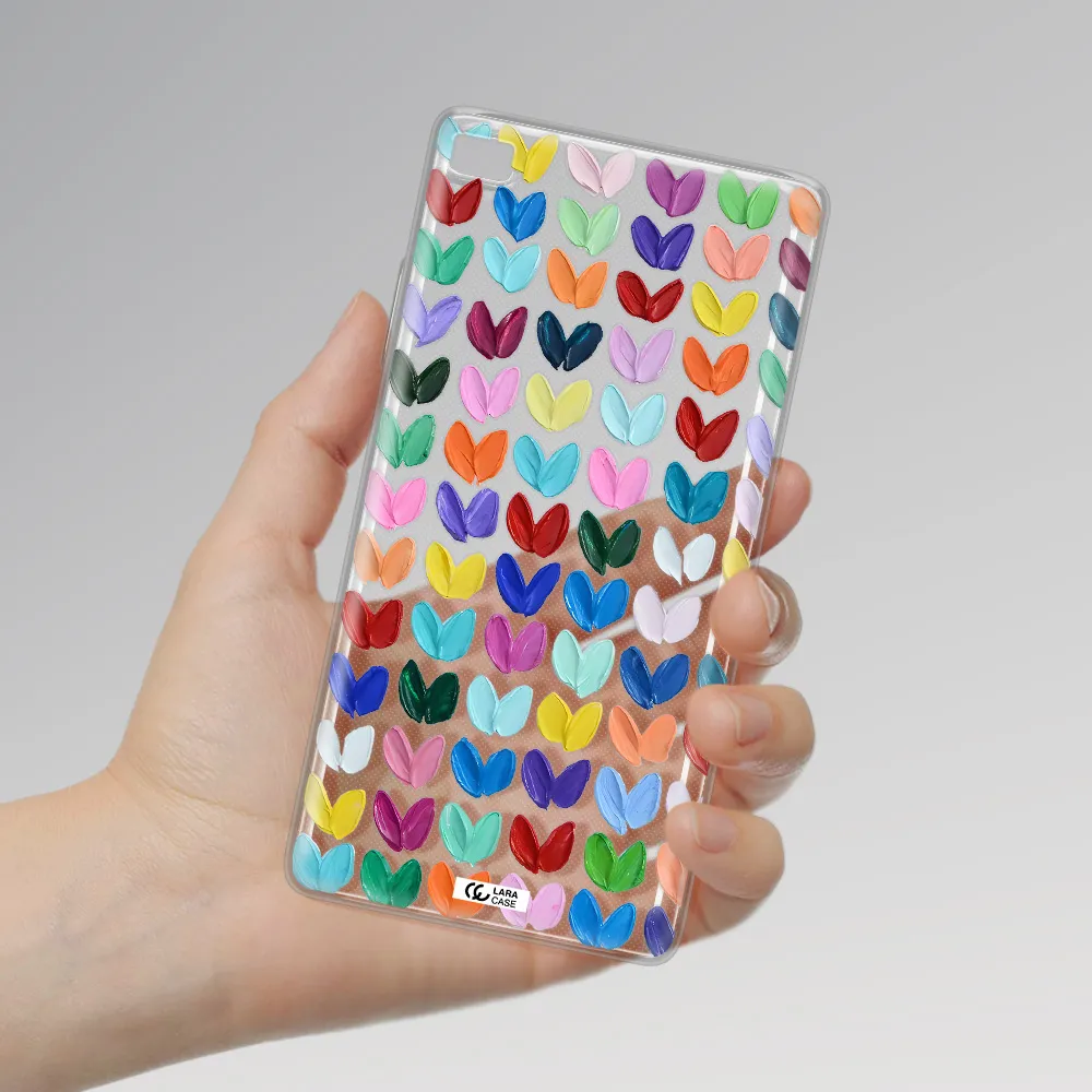 A Close Up Of A Color Palette Huawei P8 Clear Tpu Case