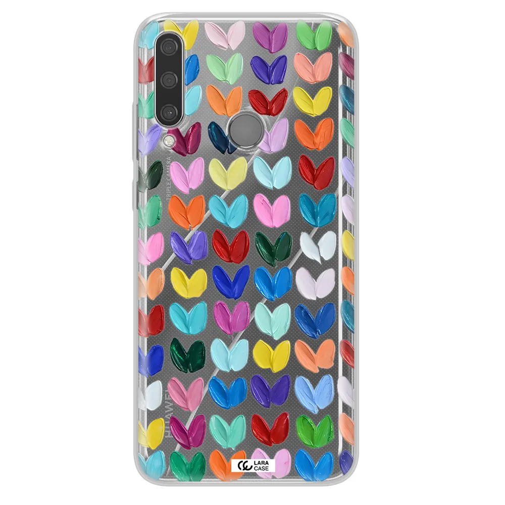 A Close Up Of A Color Palette Huawei Y6P Clear Tpu Case
