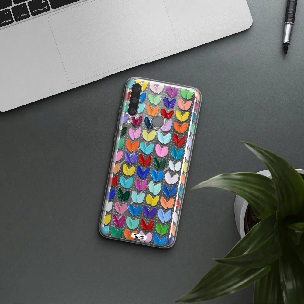 A Close Up Of A Color Palette Huawei Y6P Clear Tpu Case