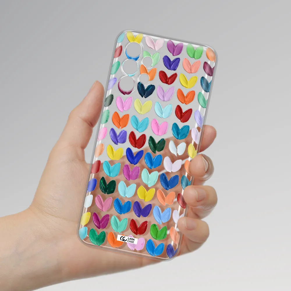 A Close Up Of A Color Palette Samsung A13 4G Clear Tpu Case
