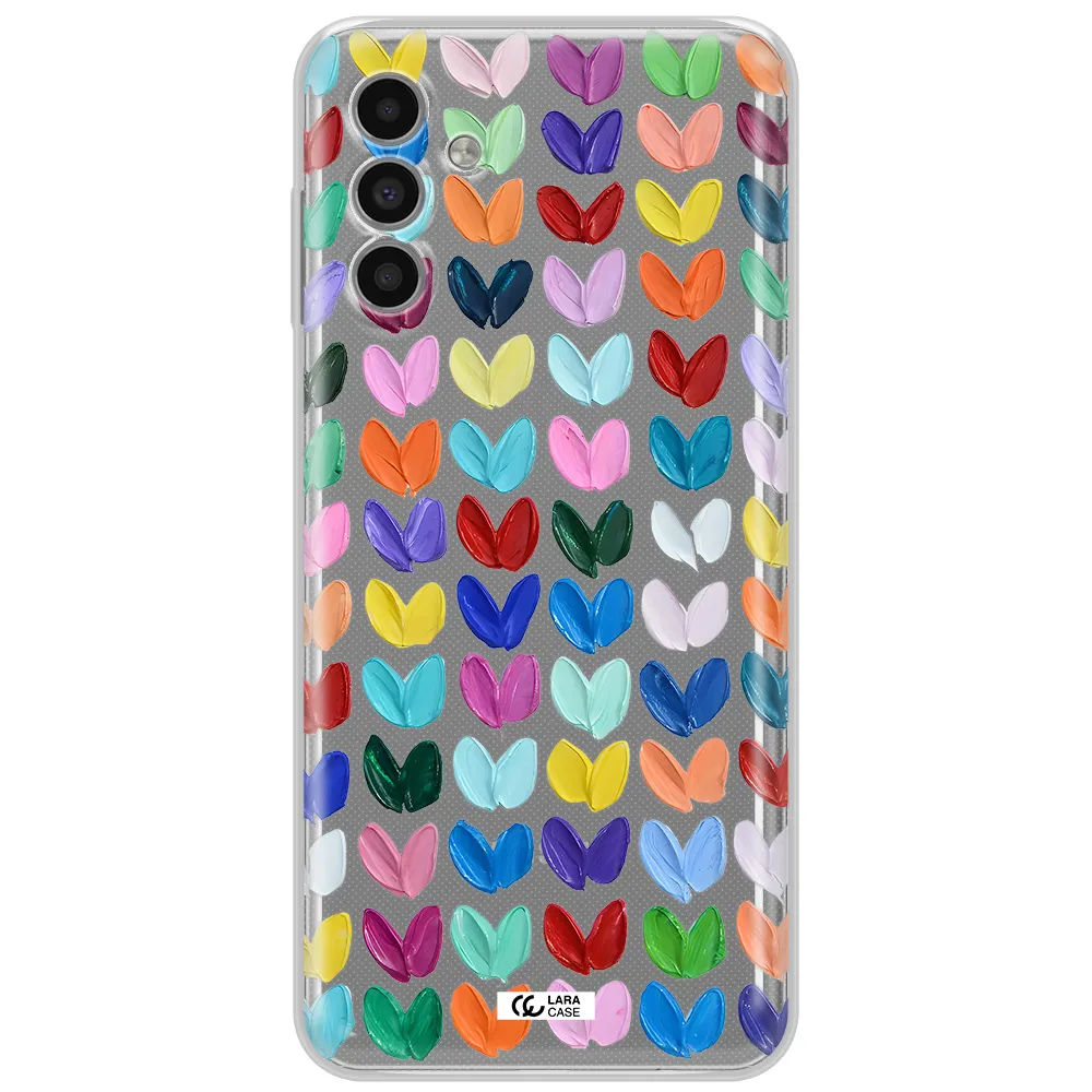 A Close Up Of A Color Palette Samsung A13 5G Clear Tpu Case