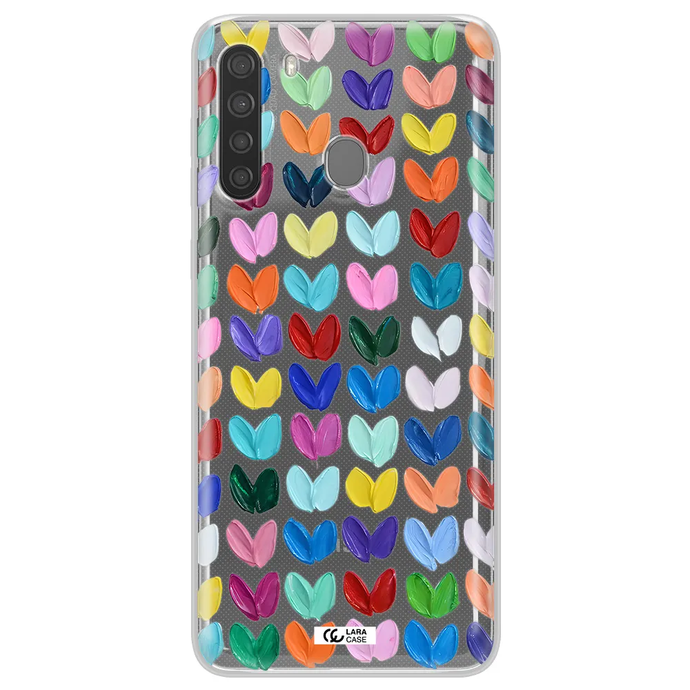 A Close Up Of A Color Palette Samsung A21 Clear Tpu Case