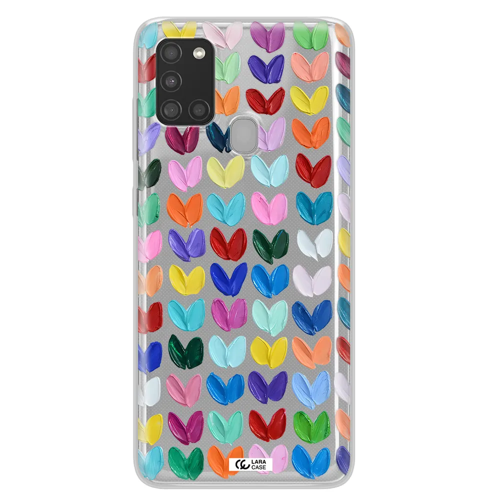 A Close Up Of A Color Palette Samsung A21S Clear Tpu Case