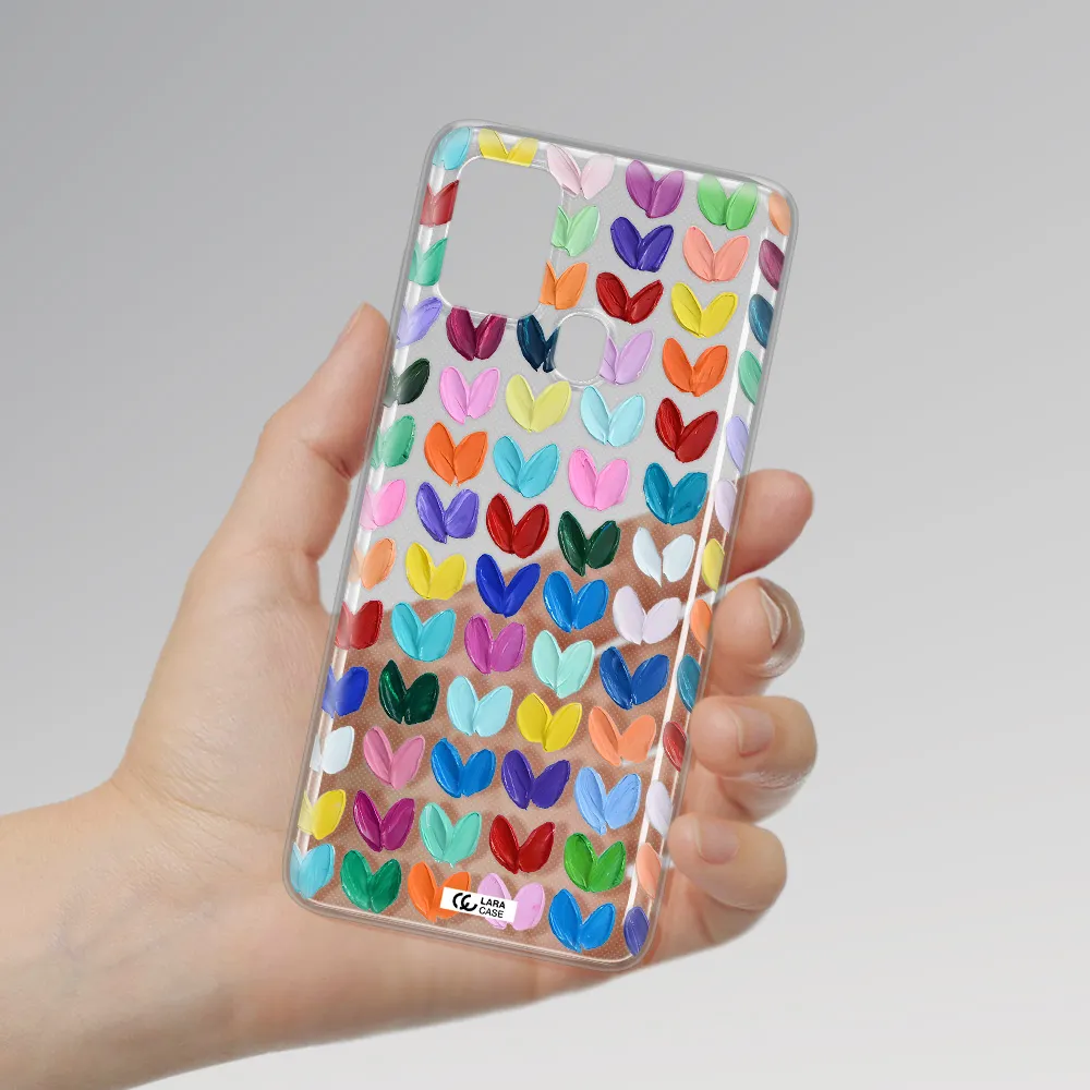 A Close Up Of A Color Palette Samsung A21S Clear Tpu Case