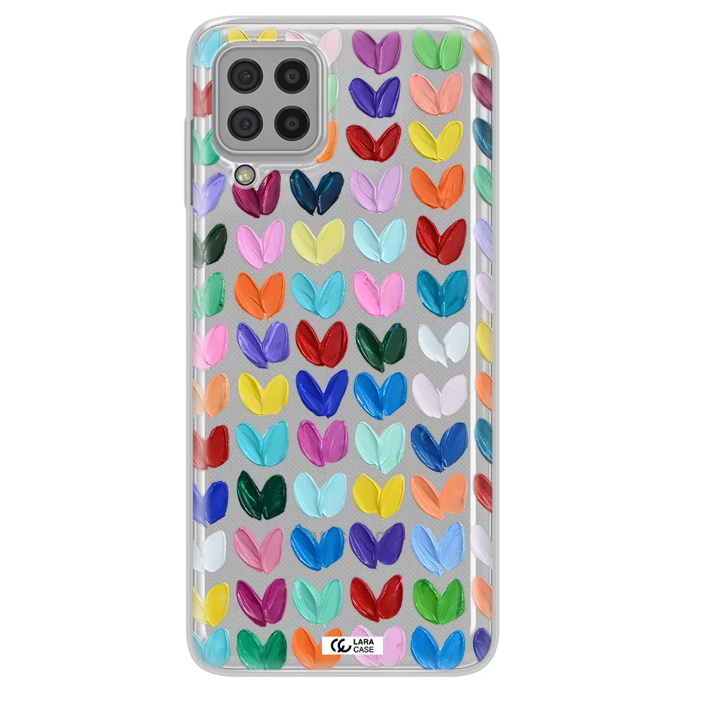 A Close Up Of A Color Palette Samsung A22 4G Clear Tpu Case