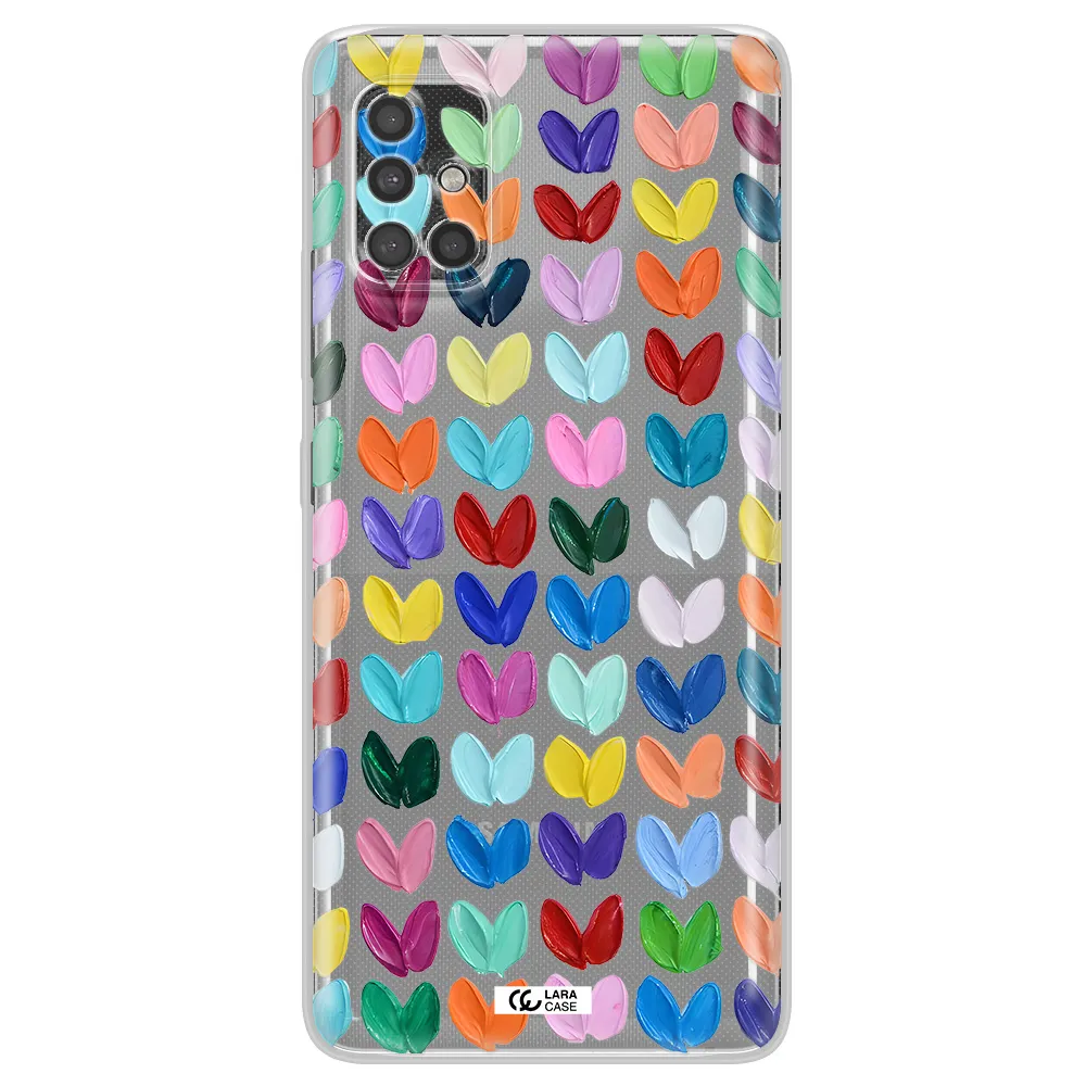 A Close Up Of A Color Palette Samsung A40S Clear Tpu Case