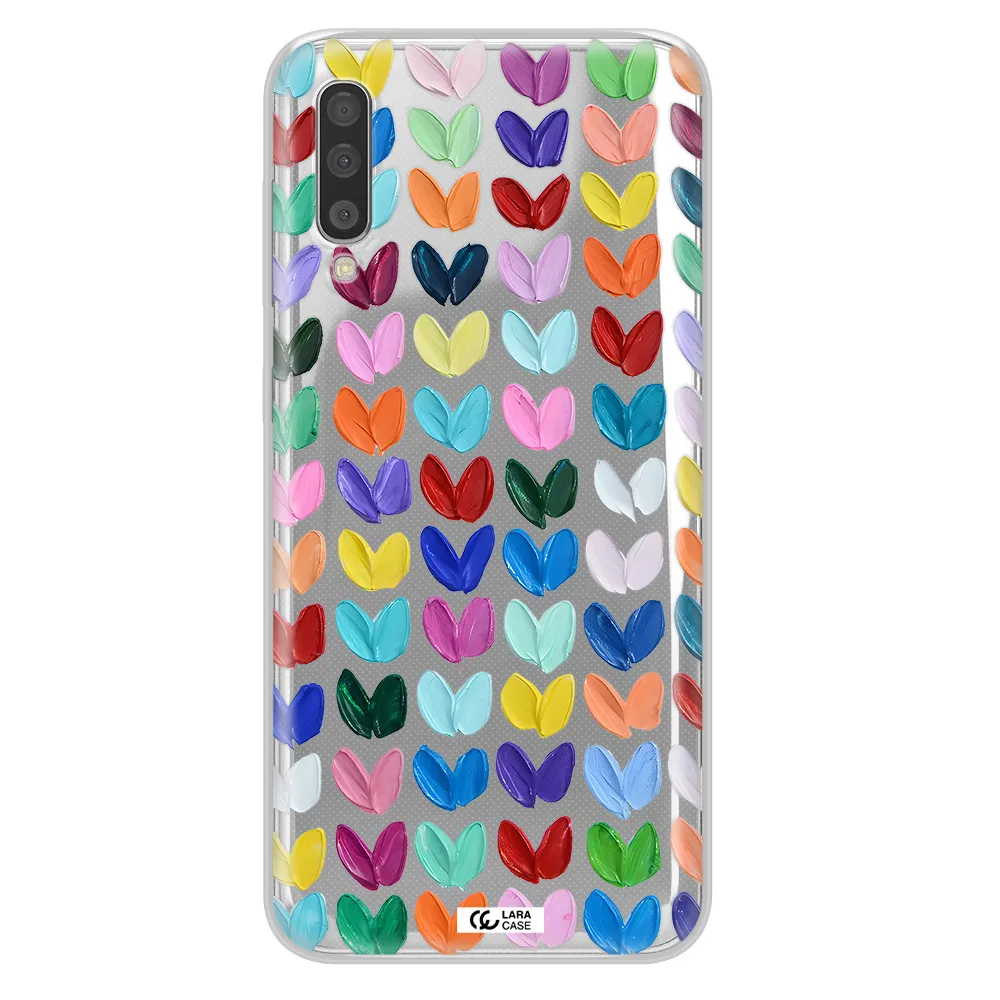 A Close Up Of A Color Palette Samsung A50 Clear Tpu Case