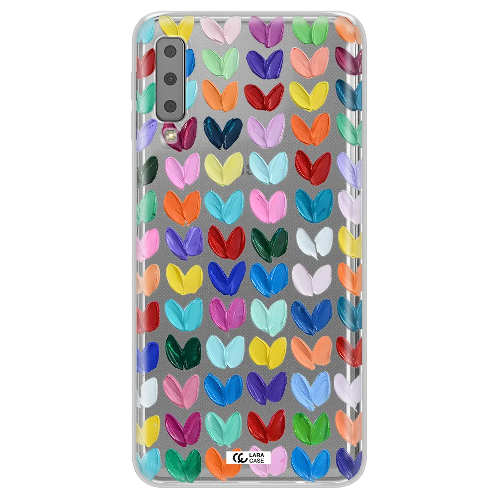 A Close Up Of A Color Palette Samsung A7 2018 Clear Tpu Case