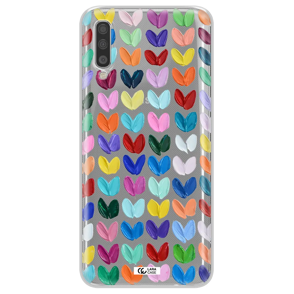 A Close Up Of A Color Palette Samsung A70S Clear Tpu Case