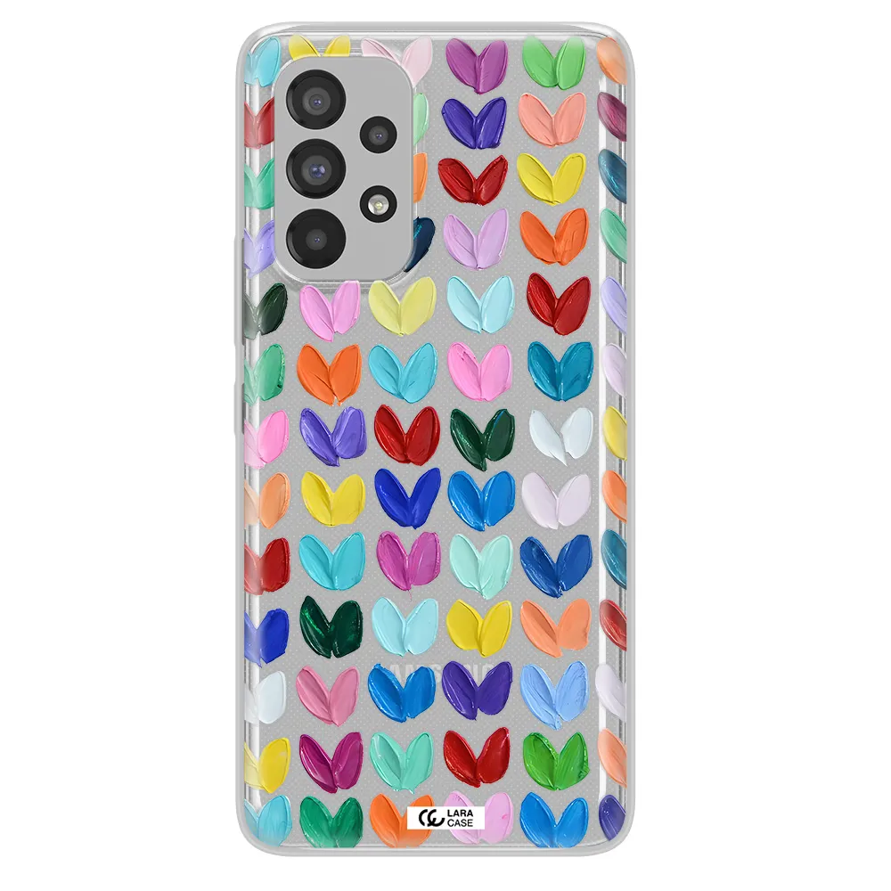 A Close Up Of A Color Palette Samsung A73 Clear Tpu Case