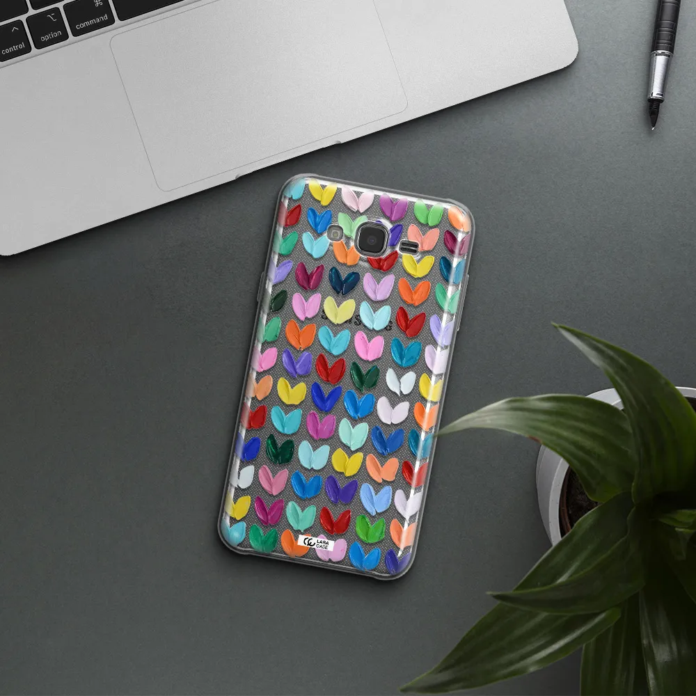 A Close Up Of A Color Palette Samsung J7 Core Clear Tpu Case
