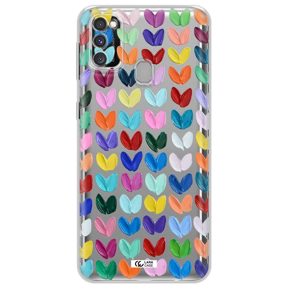 A Close Up Of A Color Palette Samsung M30S Clear Tpu Case