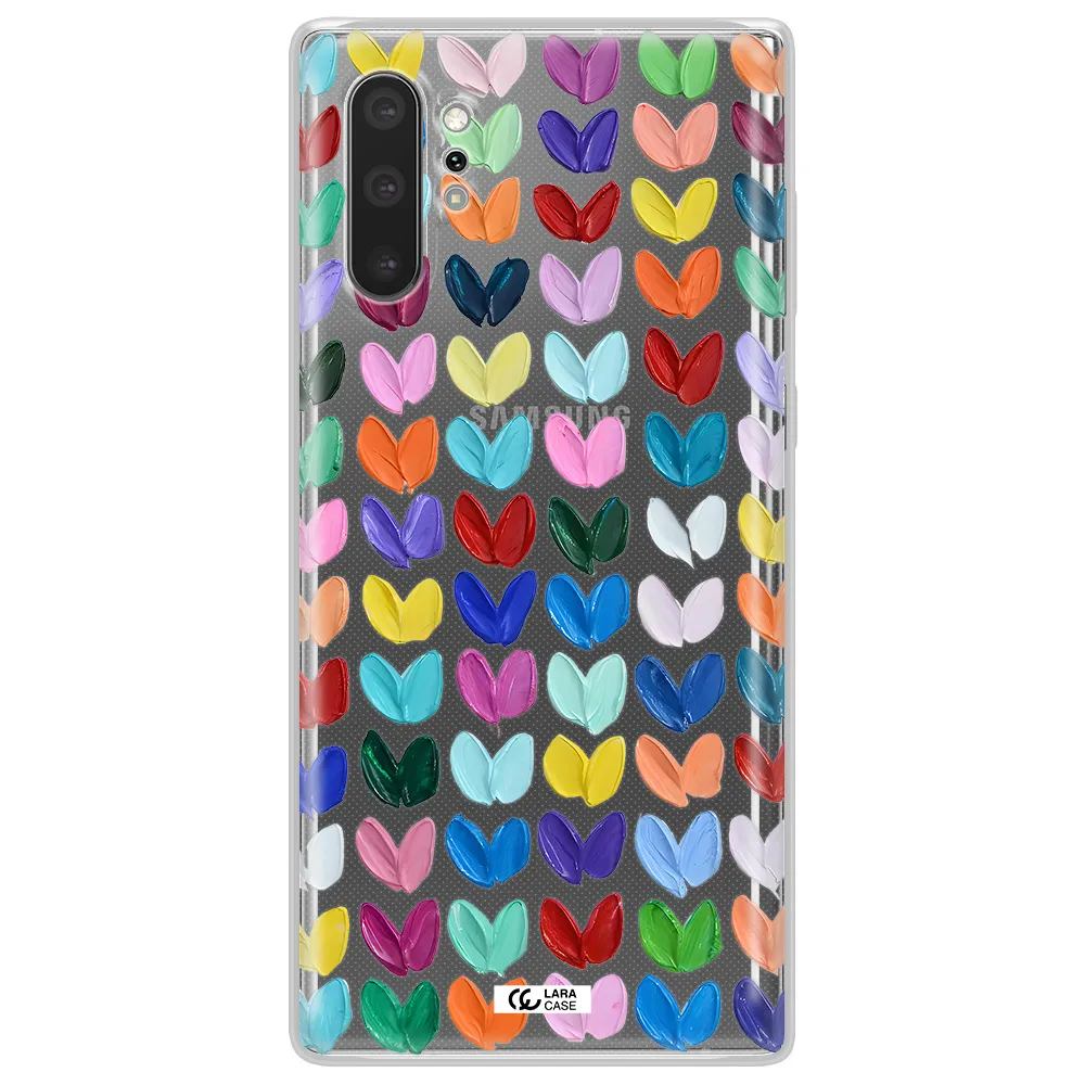 A Close Up Of A Color Palette Samsung Note 10 Plus Clear Tpu Case