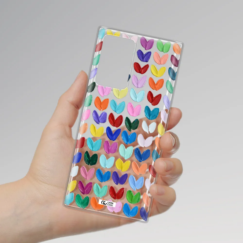 A Close Up Of A Color Palette Samsung Note 20 Ultra Clear Tpu Case