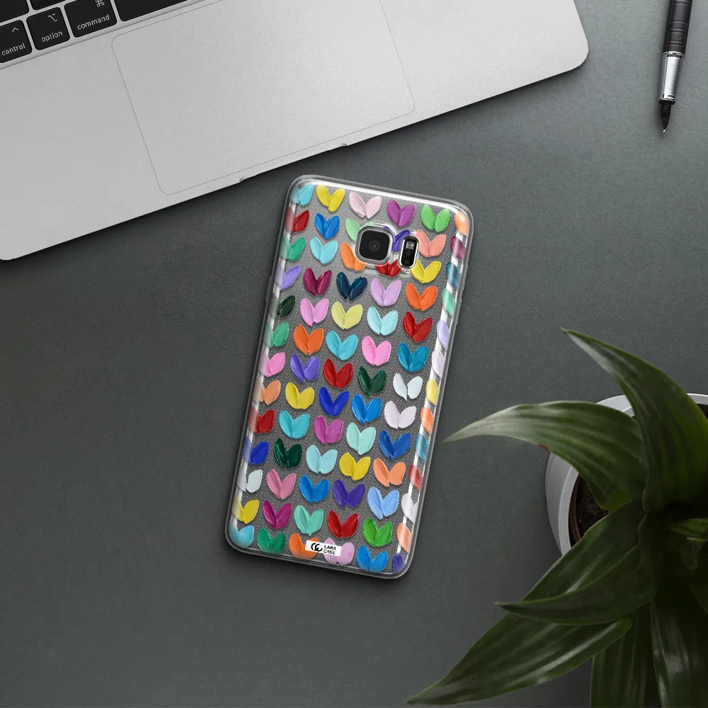 A Close Up Of A Color Palette Samsung Note 5 Clear Tpu Case