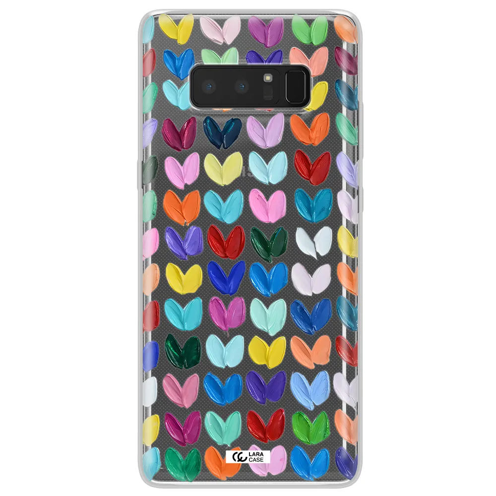 A Close Up Of A Color Palette Samsung Note 8 Clear Tpu Case