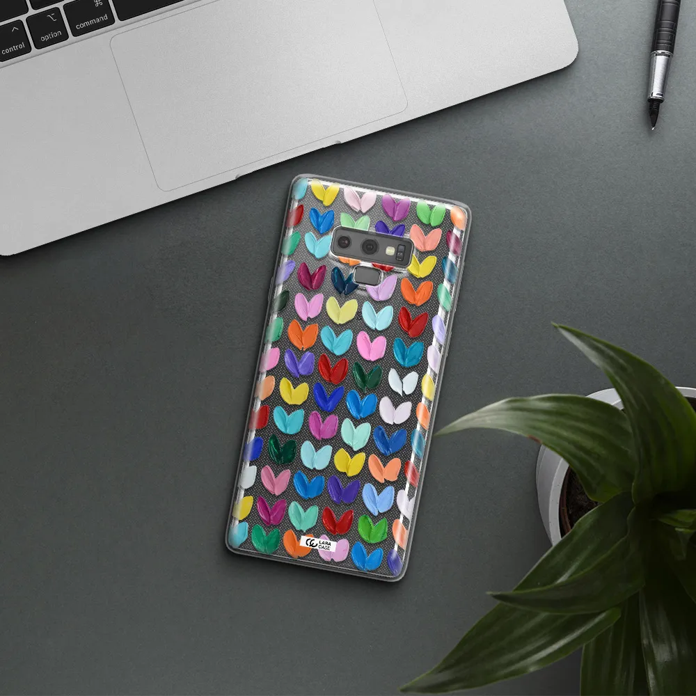 A Close Up Of A Color Palette Samsung Note 9 Clear Tpu Case