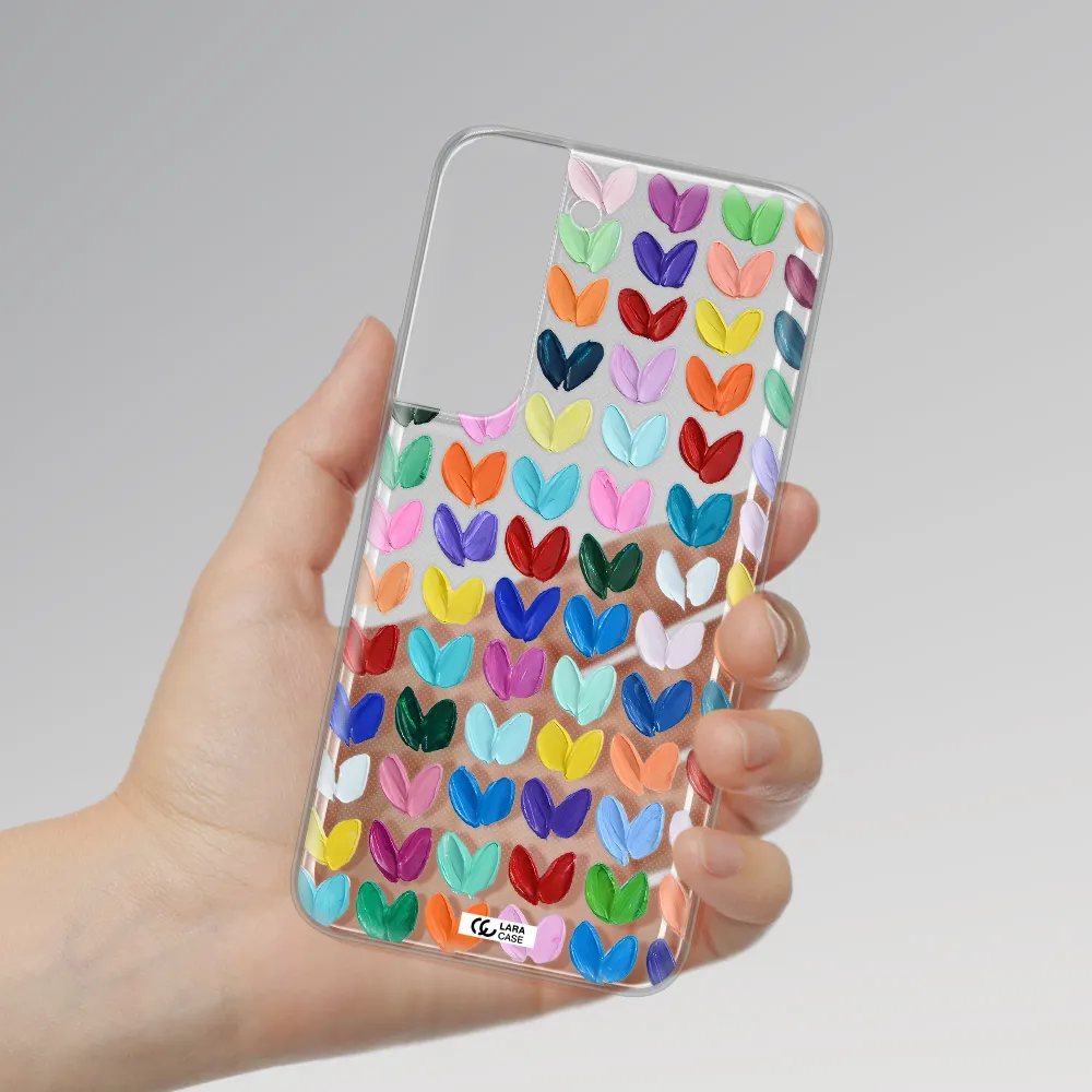 A Close Up Of A Color Palette Samsung S 22 Clear Tpu Case